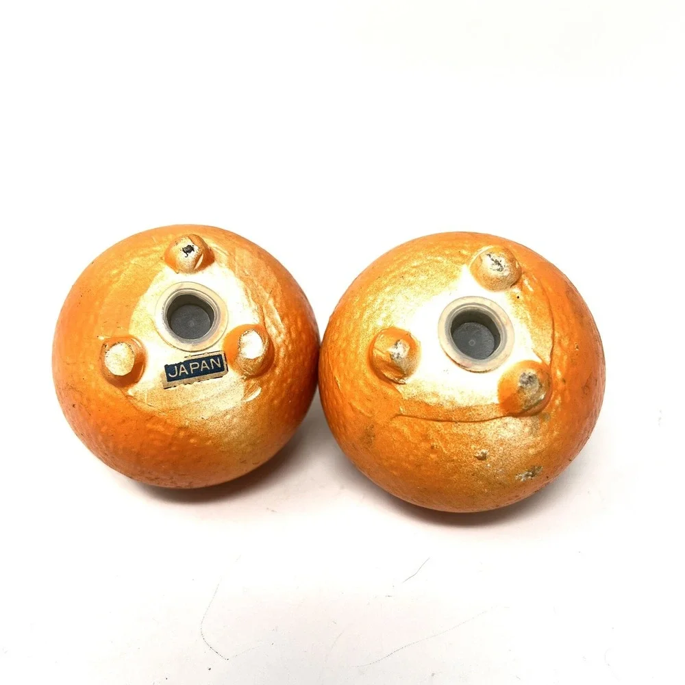 Vintage Anthropomorphic Chalkware Salt & Pepper‎ Shaker Set Florida Oranges